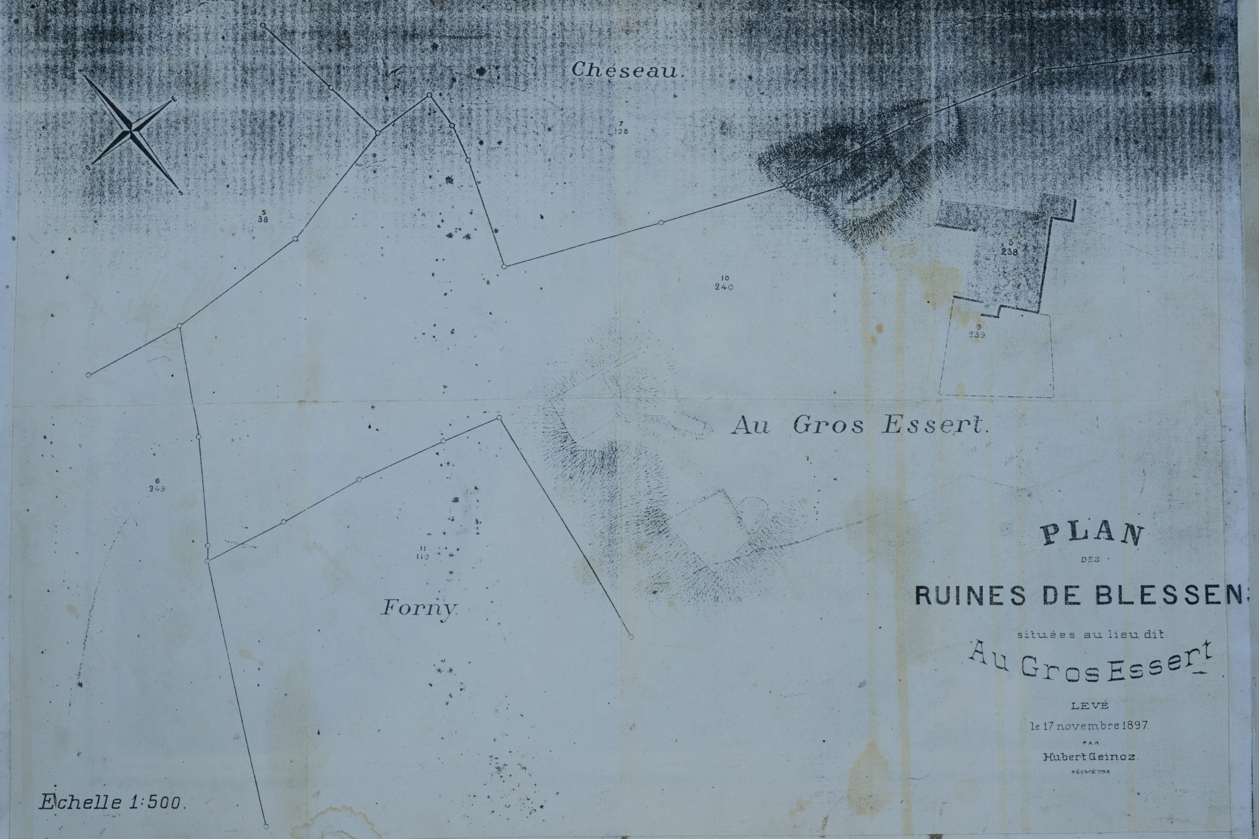 Relevé des ruies effectué en 1897 © Charly Jaquier
